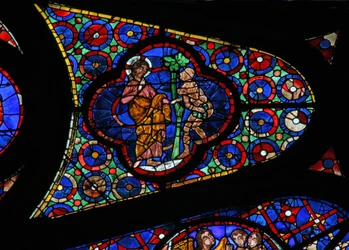 Fenster w115, Gott, der zu Adam spricht, darstellend