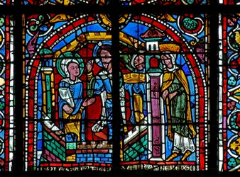 Fenster w125, Christus besucht St. Katharina im Gefängnis