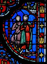 Fenster w13 Mordechai am Palast Esth II 19