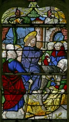 Fenster w1, Einzug in Jerusalem