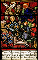 Fenster w2 mit einem Spender mit Familie und St. Peter