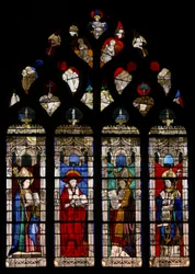Fenster w35 mit den vier Kirchenvätern