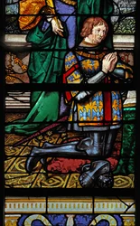 Fenster w3 mit einem Stifter - Jean de Montmorency