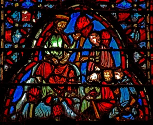 Josua spricht zum Volk. Josua III 5