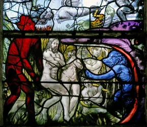 Fenster w4, Szene aus dem Jüngsten Gericht: Der Höllenschlund