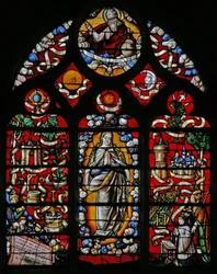 Fenster w4 mit der Unbefleckten Empfängnis oder der Litanei von Loreto