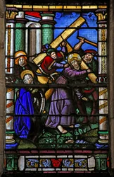 Fenster w4, den Kreuzweg darstellend