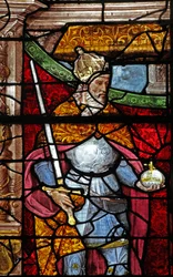 Fenster w6 zeigt Karl den Großen