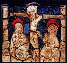 Fenster w7, Darstellung der Kreuzigung aus der Kirche von Betton, Bretagne