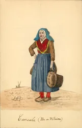 Frauenkostüm von Cancale, Ille-et-Vilaine