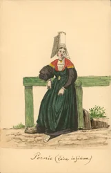 Frauenkostüm von Pornic, Loire-Inférieure