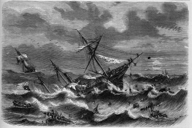 Schiffswrack des amerikanischen Liners „Central America“ im Atlantischen Ozean