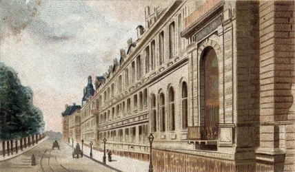 Ansicht des Louvre-Palastes in Paris.