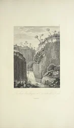 Basaltfelsen und der Wasserfall von Regla, Illustration aus 