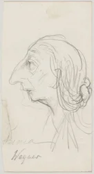 Karikatur der Cosima Wagner