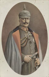 Reproduktion nach einem gemalten Porträt von Wilhelm II. von R. Grabendorff