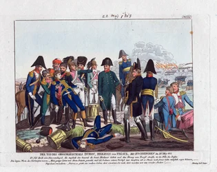 Der Tod von Marschall Duroc in Hochkirchen am 22. Mai 1813 (Schlacht bei Bautzen oder Wurschen)