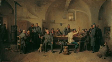 Soldaten in der Kantine