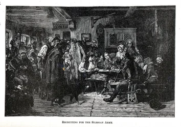 Rekrutierung für die schlesische Armee, 1882
