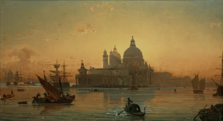 Abendstimmung in Venedig mit Santa Maria della Salute