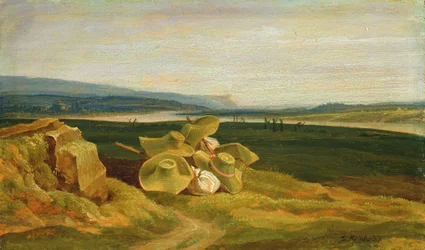 Landschaft mit Sonnenhüten, 1825
