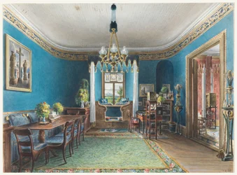 Das Blaue Zimmer, Schloss Fischbach, 1846