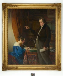 Prof. Dr. Ignaz Rudolf Bischoff von Altenstern, seiner Gattin Johanna diktierend
