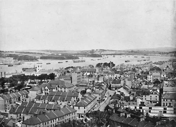 Devonport und der Hamoaze: Vom Säulenblick, um 1896