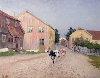 Straße in Hokksund