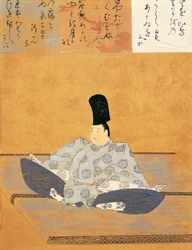 Porträt des Kaisers Go-Toba, Fujiwara no Nobuzane (1176 oder um 1177-1265) zugeschrieben, Japan, japanische Kultur
