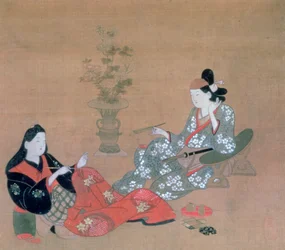 Kurtisane unterhält einen Schauspieler, ca. 1695