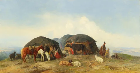 Rastende Viehhirten im Nordkaukasus, 1874