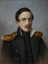 Porträt des Dichters Michail Lermontow 1814-1841