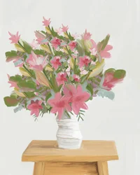 Malerische Rosa Blumen