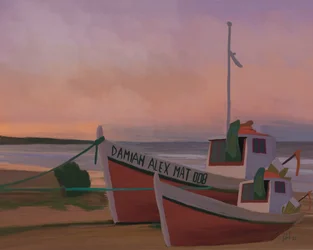Sonnenuntergang Fischerboote