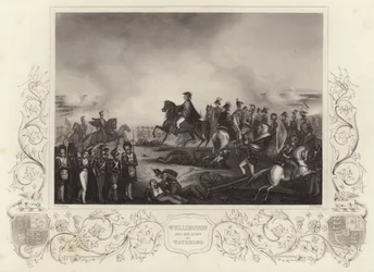 Herzog von Wellington und sein Stab bei Waterloo