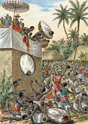 Menschenopfer in Afrika, ca. 1900