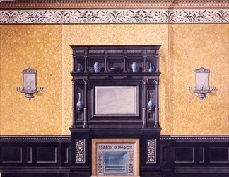 Entwurf für das vordere Wohnzimmer, No.1 Grosvenor Crescent, London, ca. 1850