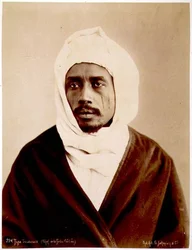 Porträt eines sudanesischen Häuptlings des Galieh-Stammes