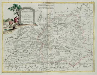 Extremadura und Castilla la Nueva, Stich von G. Zuliani aus Band I des Neuesten Atlas, veröffentlicht in Venedig 1776 von Antonio Zatta, Privatsammlung