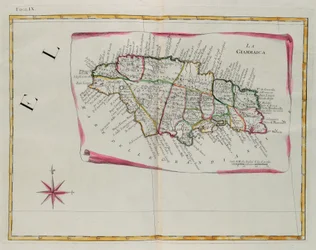 Jamaika, Stich von G. Zuliani aus Band I des "Neuesten Atlas" veröffentlicht in Venedig 1778 von Antonio Zatta, Privatsammlung