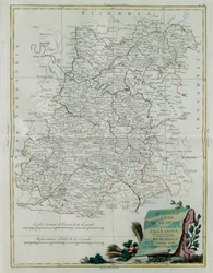 Die Gouvernements der Île-de-France und Orléans, Stich von G. Zuliani aus Band I des Neuesten Atlas, veröffentlicht in Venedig 1776 von Antonio Zatta, Privatsammlung