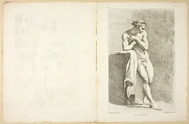 Figur (recto und verso), aus Premier livre de figures d’Academies gravées en Partie par les Professeurs de l’Académie Royale