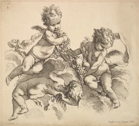 Drei Kinder mit einer Obstschale, 1738-45