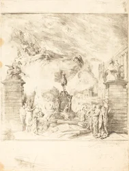 Allegorie zur Errichtung der Statue von Ludwig XV.