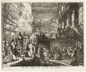 Ansicht des Salons im Louvre im Jahr 1753