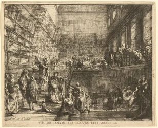 Ansicht des Salons des Louvre im Jahr 1753