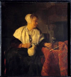 Der Ribotter. Gemälde von Gabriel Metsu (1629 - 1667)