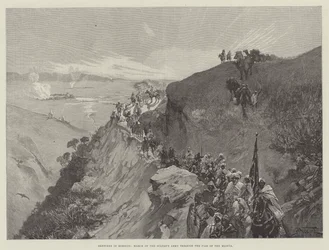 Skizzen in Marokko, Marsch der Armee des Sultans durch den Pass von Mlouia