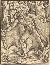 Herkules entführt das Vieh des Geryon